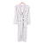Front View Men's Heavyweight Hooded Nua Cotton Dressing Gown - Pale Grey | Bown of London